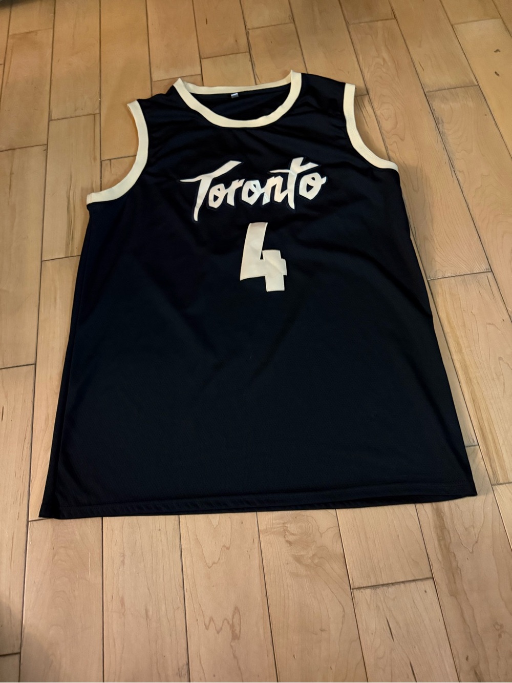 Toronto Scottie Barnes Number 4 Black & Cream Basketball Jersey